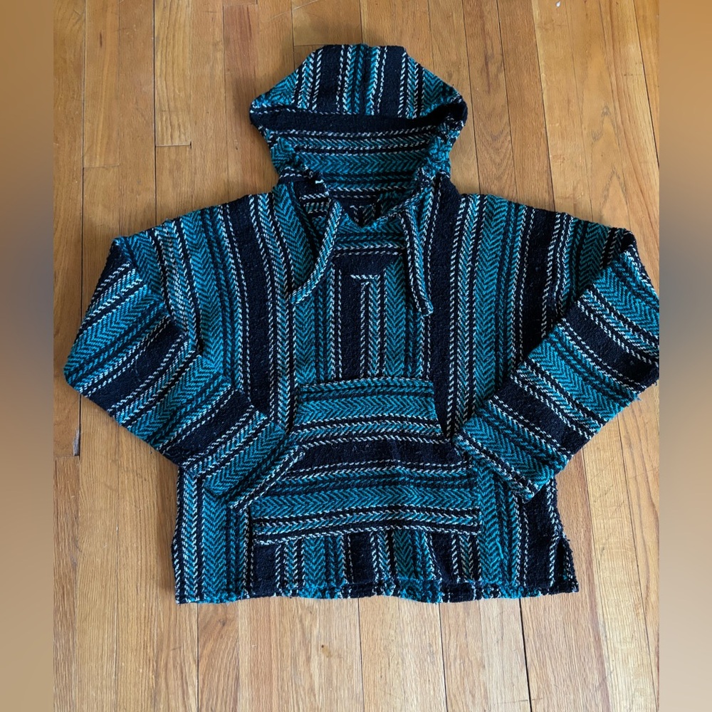 Striped Hooded Men's Sweater